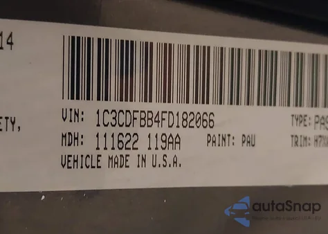 2015 Dodge Dart Sxt from USA, damaged, VIN 1C3CDFBB4FD182066